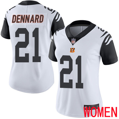 Cincinnati Bengals Limited White Women Darqueze Dennard Jersey NFL Footballl 21 Rush Vapor Untouchable